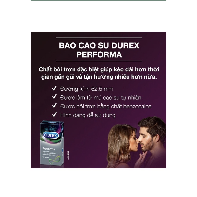 Bao cao su Durex Performa 3 bao