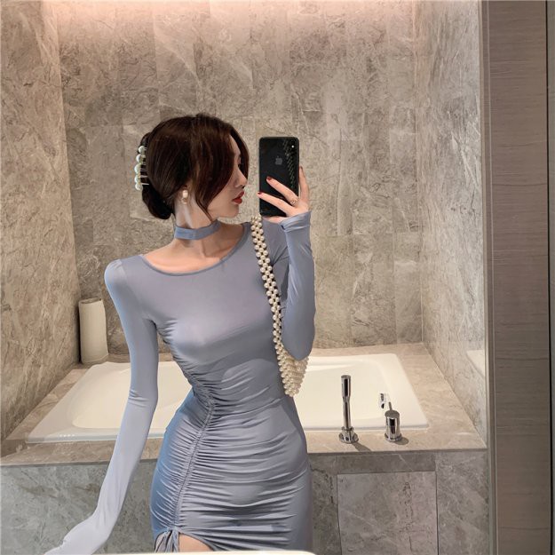 VÁY BODY DÀI KÈM PHỤ KIỆN DÂY VÒNG CỔ (V0823)