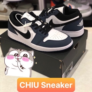 Giày Sneaker jd1 low xanh dương navi phiên bản cao cấp giày thể thao Jordan 1 cổ thấp navi xanh dương