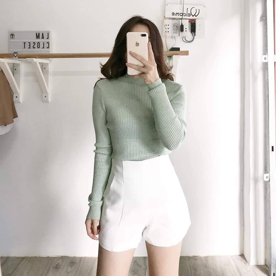 Quần short cạp cao 022