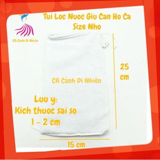 Túi lọc nước giữ cặn hồ cá bằng vải bông SIZE NHỎ 25x15 cm - Túi lọc nước hồ cá khaditoys
