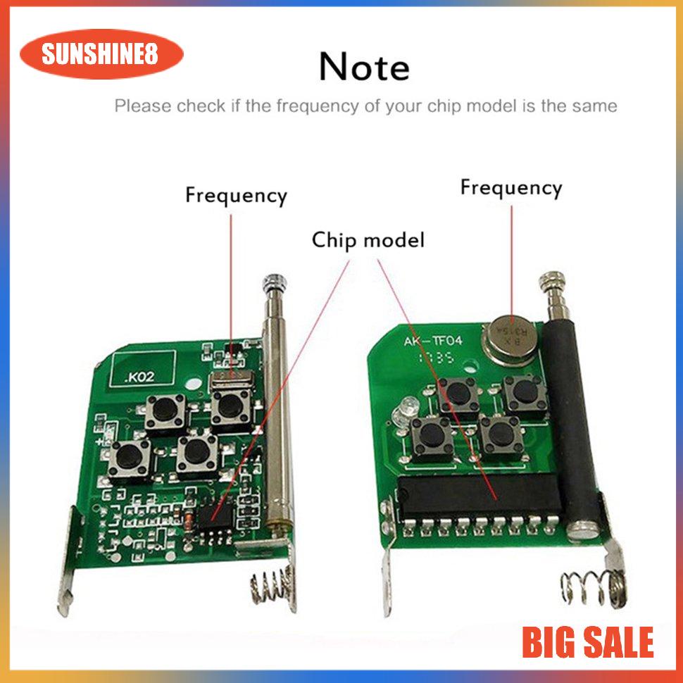 【SUN】[NEW]433MHz Copy Remote Control Electric Garage Door 4-Button Transmitter