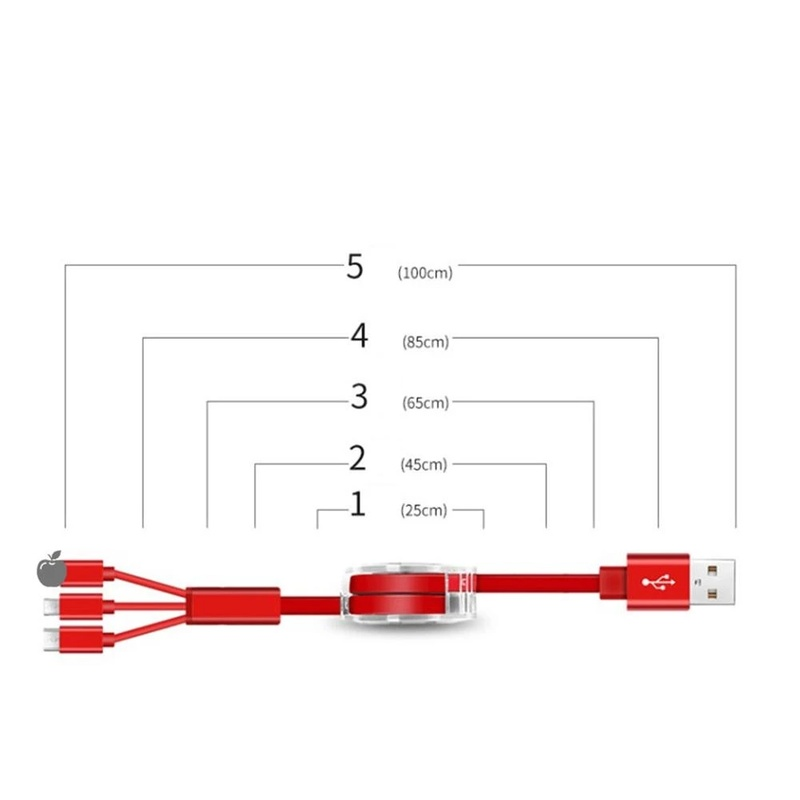 Cáp SạC Nhanh LoạI C 3 Trong 1 Chuyên DụNg