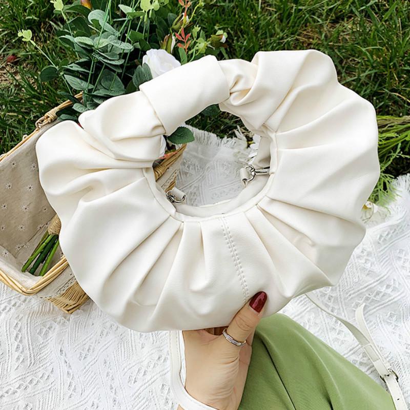 Túi xách nữ thiết kế xếp ly hình đám mây thời trang xinh xắn