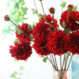 Hoa thược dược kép - hoa lụa dòng cao cấp