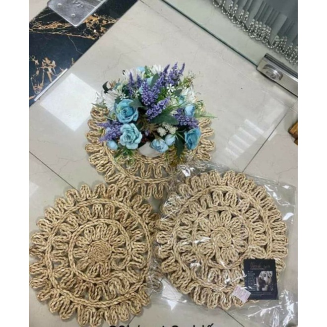 đĩa cói hoa size 35cm