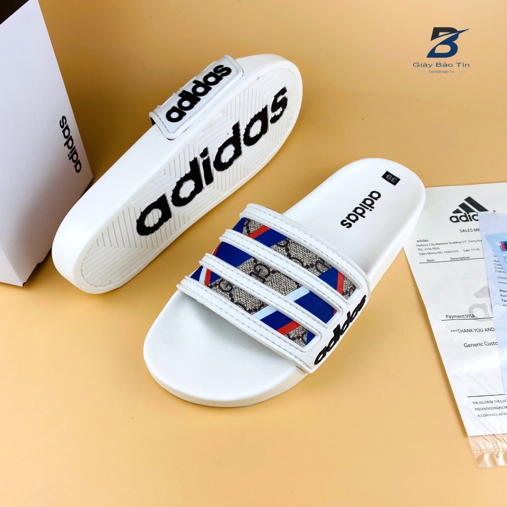 Dép nam Adidas mới nhất dép nam quai ngang đế cao su quai dép phối màu đẹp