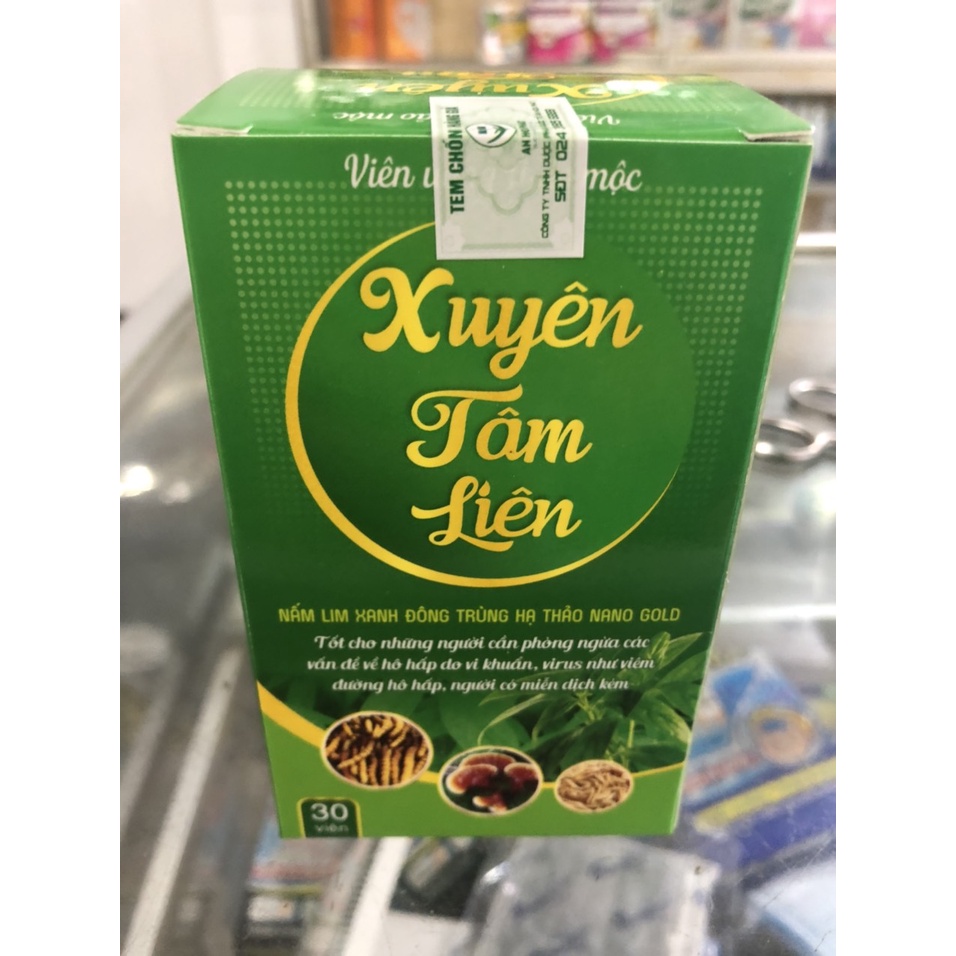 Viên uống thảo mộc Xuyên Tâm Liên hỗ trợ phòng ngừa các vấn đề về hô hấp - hộp 30 viên