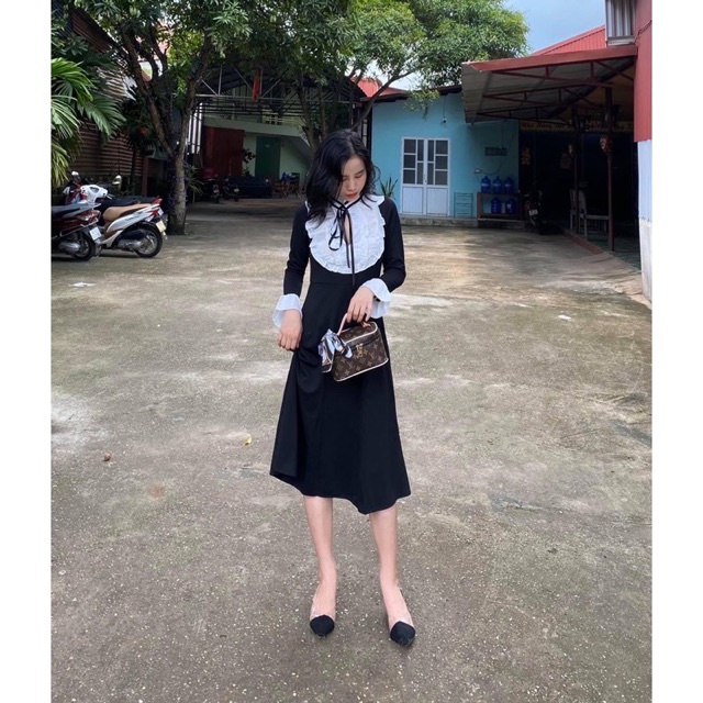 VÁY CỔ NƠ PHA VIỀN BÈO | BigBuy360 - bigbuy360.vn