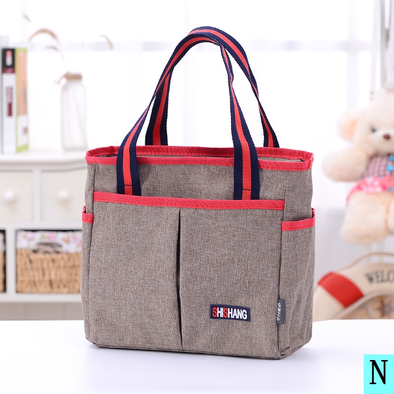 Túi Đựng Hộp Cơm Trưa Vải Dày Chống Thấm Nước Di Động Tiện Dụng Cho Mẹ Bỉm Sữa