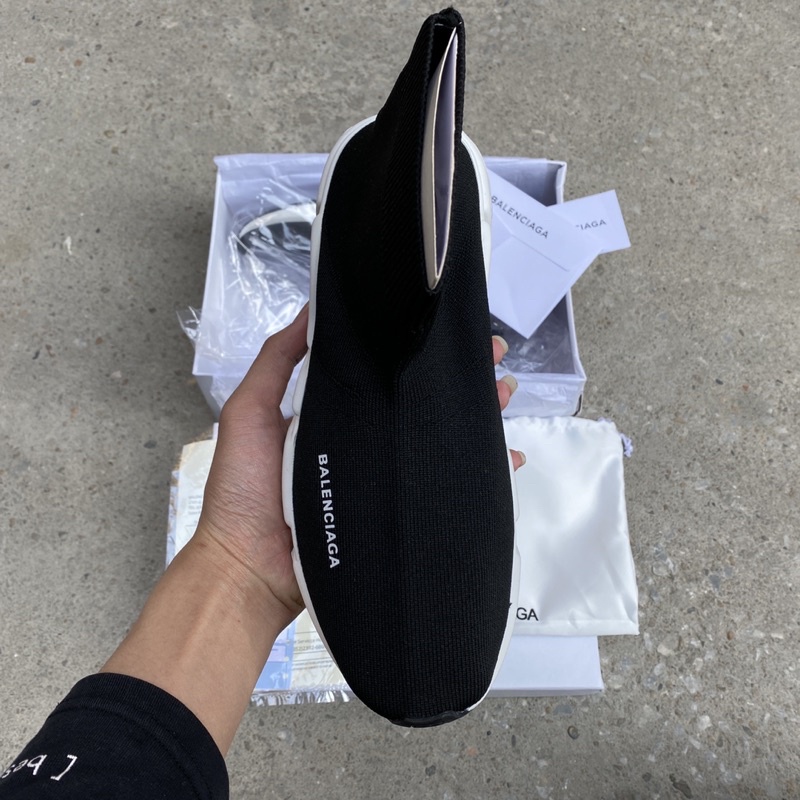 [Video_Ảnh Chụp Thật] Giày Thể Thao Balen speed đen cổ chun cao cấp