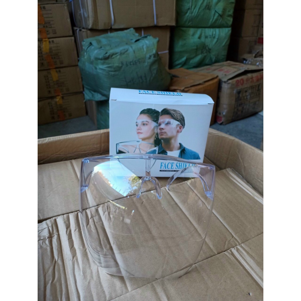 Kính chống giọt bắn Face Shield trong suốt không mờ an toàn chống dịch