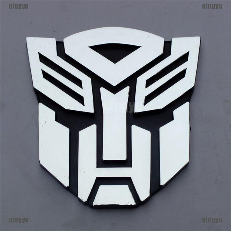 Decal DáN Logo Robot Transformers 3D Cho Xe Hơi