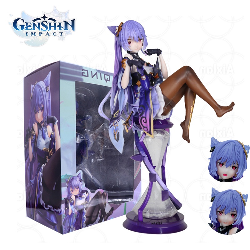 Mô hình nhân vật game anime Genshin Impact Keqing đồ chơi PVC 22.5cm đáng yêu làm bộ sưu tập quà tặng cho trẻ em