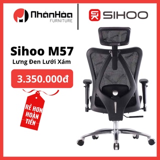 SIHOO M57, M57B Ghế lưới văn phòng thiết kế công thái học Ergonomic, đỡ thắt lưng, điều chỉnh cột sống