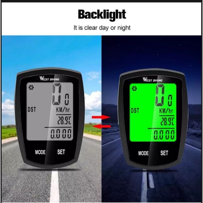 Đồng Hồ Đo Tốc Độ Xe Đạp Thông Minh, Không Dây Tiện Lợi. Chống Nước, Chính Hãng West biking