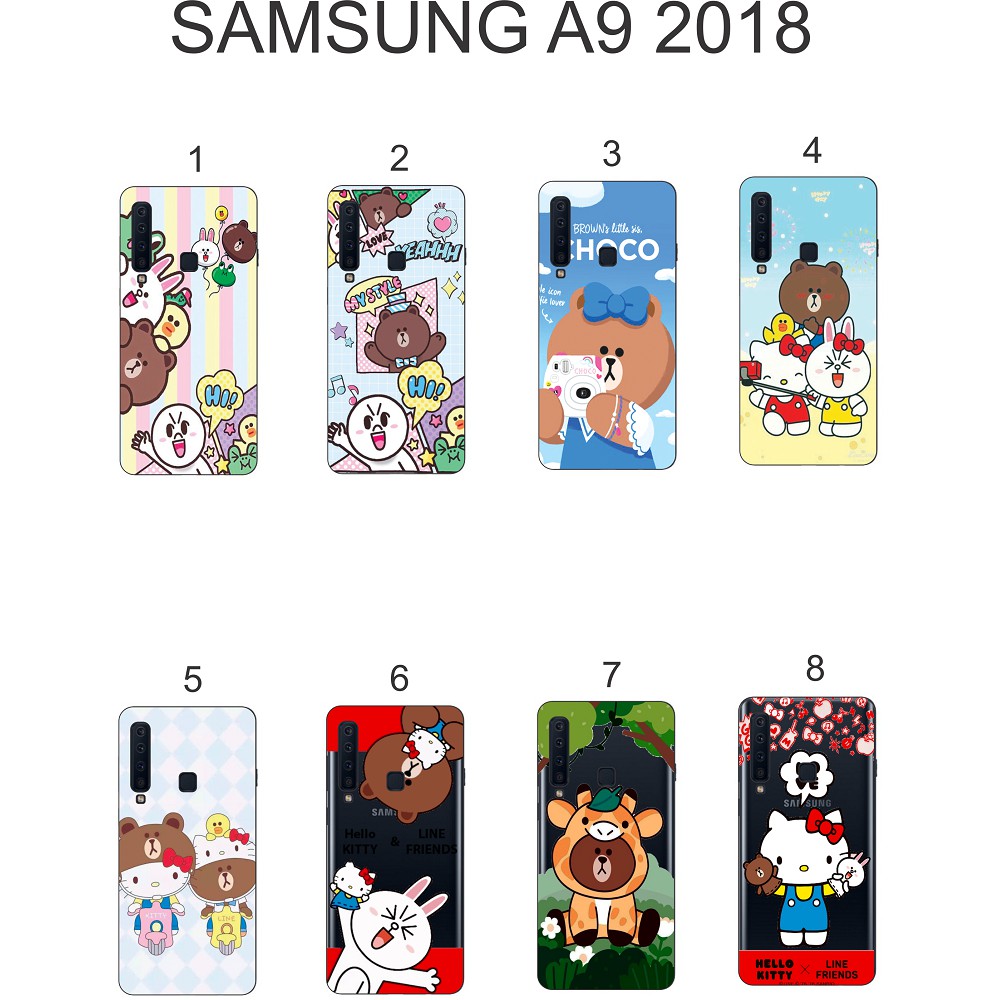 Ốp lưng Samsung A9 2018 dẻo hình in Gấu Brown,Thỏ Cony