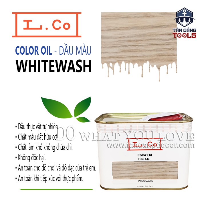 L.Co Dầu Màu – Màu Whitewash COLWH ( Nhiều Trọng Lượng )