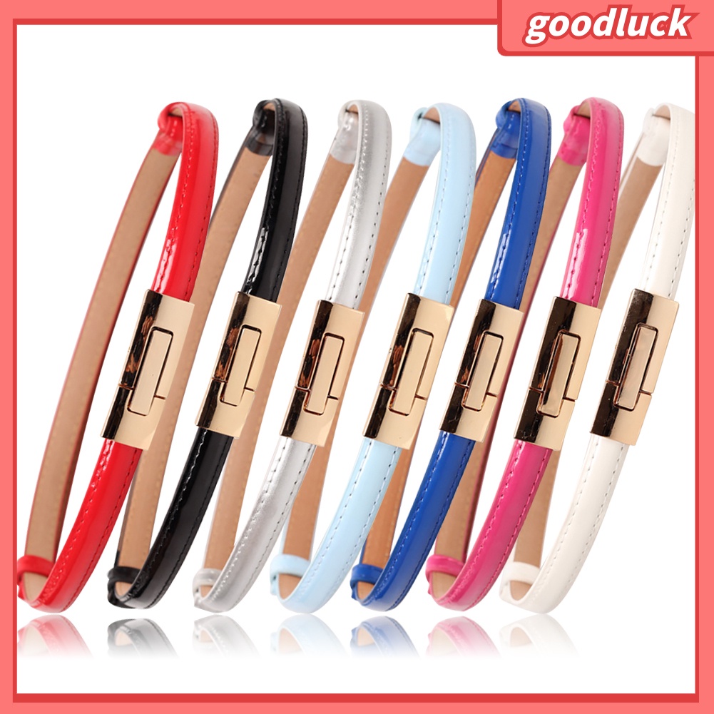 Dây Nịt Nữ, Giả Da, Bản Hẹp