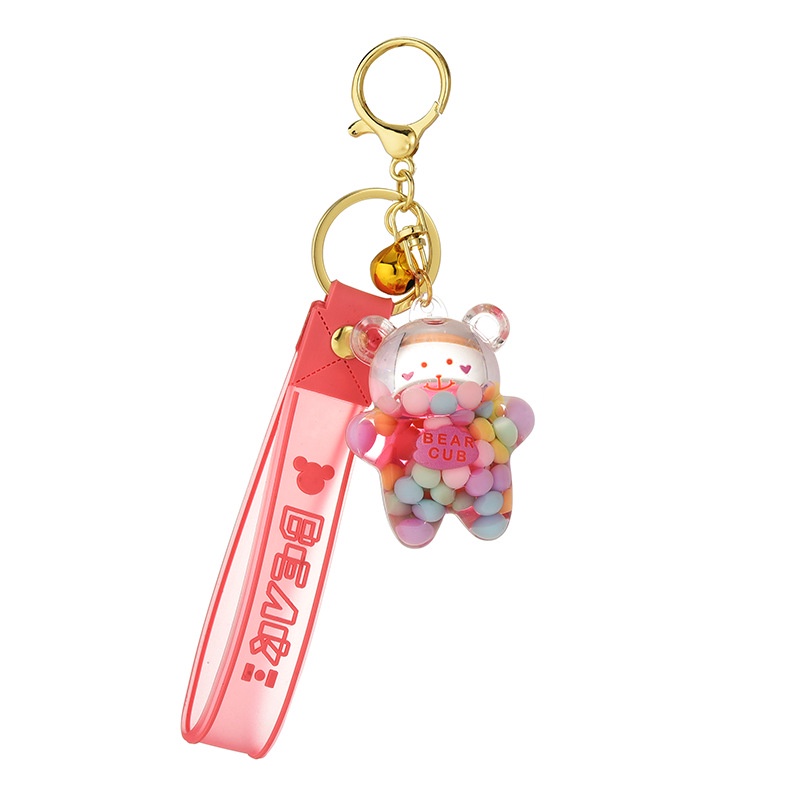 Móc Khóa Hình Gấu Hoạt Hình Màu Cầu Vồng Xinh Xắn