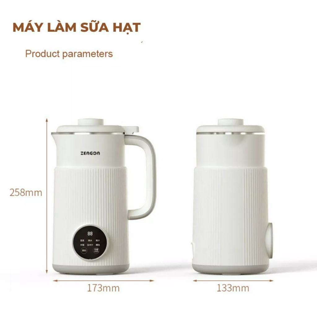 SALE Máy Làm Sữa Hạt Mini 0,8 Lít, Chế Độ Hẹn Giờ, Đa Chức Năng Công Suất 600W Dùng Nấu Cháo, Đun Nước, Xay Sinh Tố