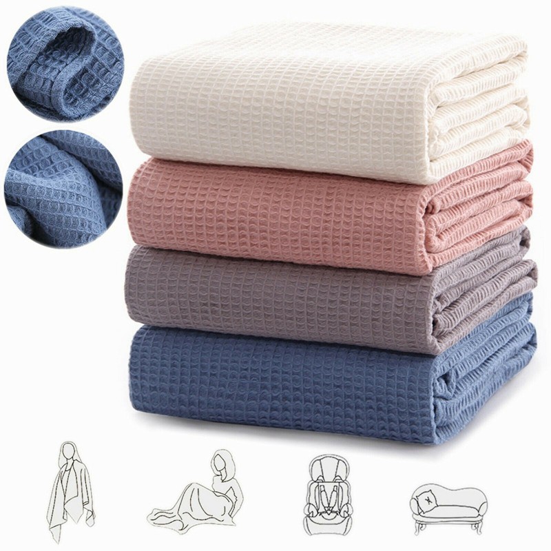 Chăn Cotton Mềm Mại Họa Tiết Tổ Ong Độc Đáo