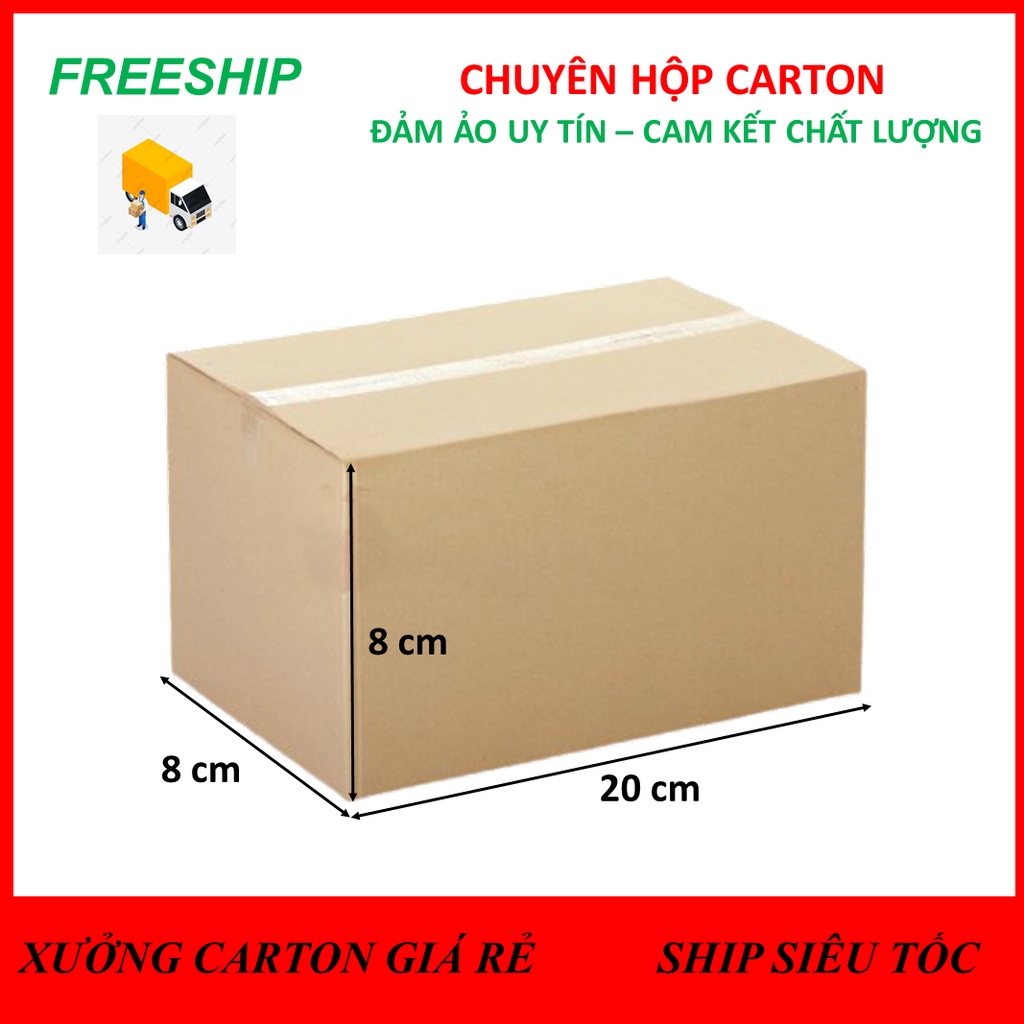 Combo 20 Hộp Carton 20X8X8 Giá Rẻ Đóng Hàng Mỹ Phẩm,Đồ chơi,Giày Dép,Quần Áo Cầu Giấy Hà Nội