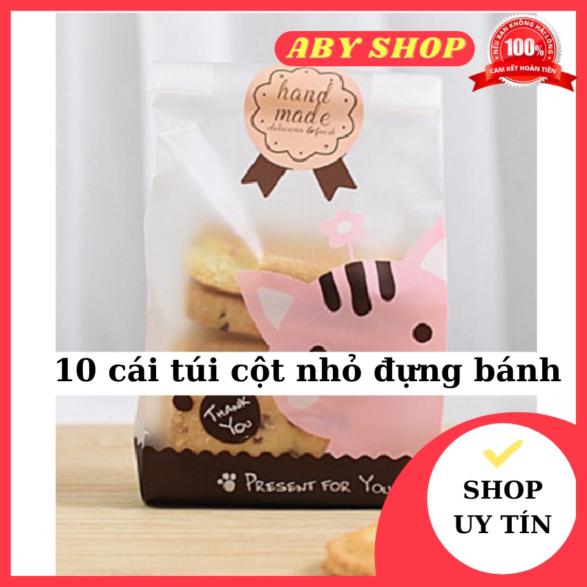10 cái túi cột nhỏ đựng bánh ⚡ MẪU MỚI ⚡ túi cột chuyên dụng đựng bánh chất liệu an toàn khi sử dụng
