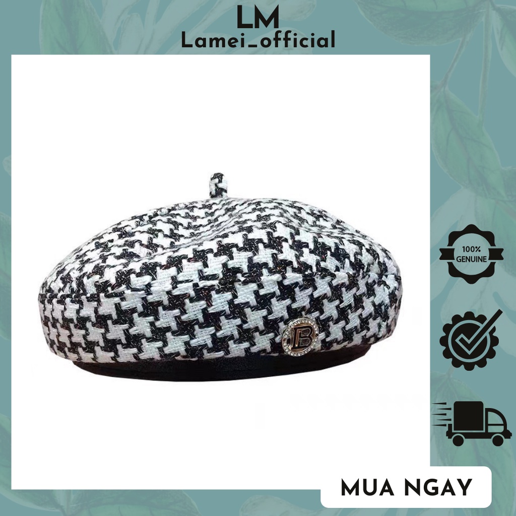 Mũ Nồi Dạ 💖 Lamei Official 💖 Nón Beret Caro Có Dây Rút Dành Cho Nữ Thời Trang Hàn Quốc - MV-4