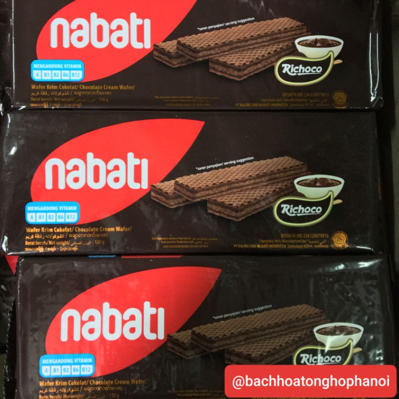 Bánh xốp Nabati vị socola, vị phô mai gói (130g) hạn sử dụng 12 tháng kể từ NSX