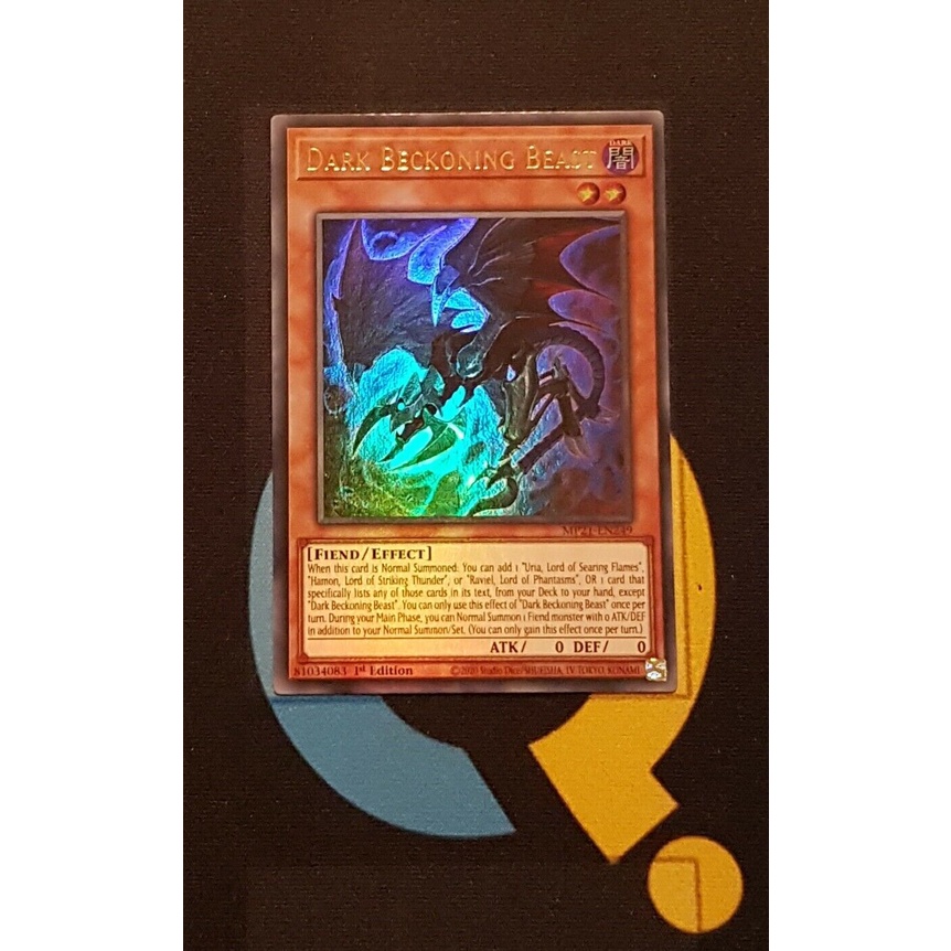 Thẻ Bài Yugioh: Dark Beckoning Beast - MP21-EN249 - Ultra Rare 1st Edition