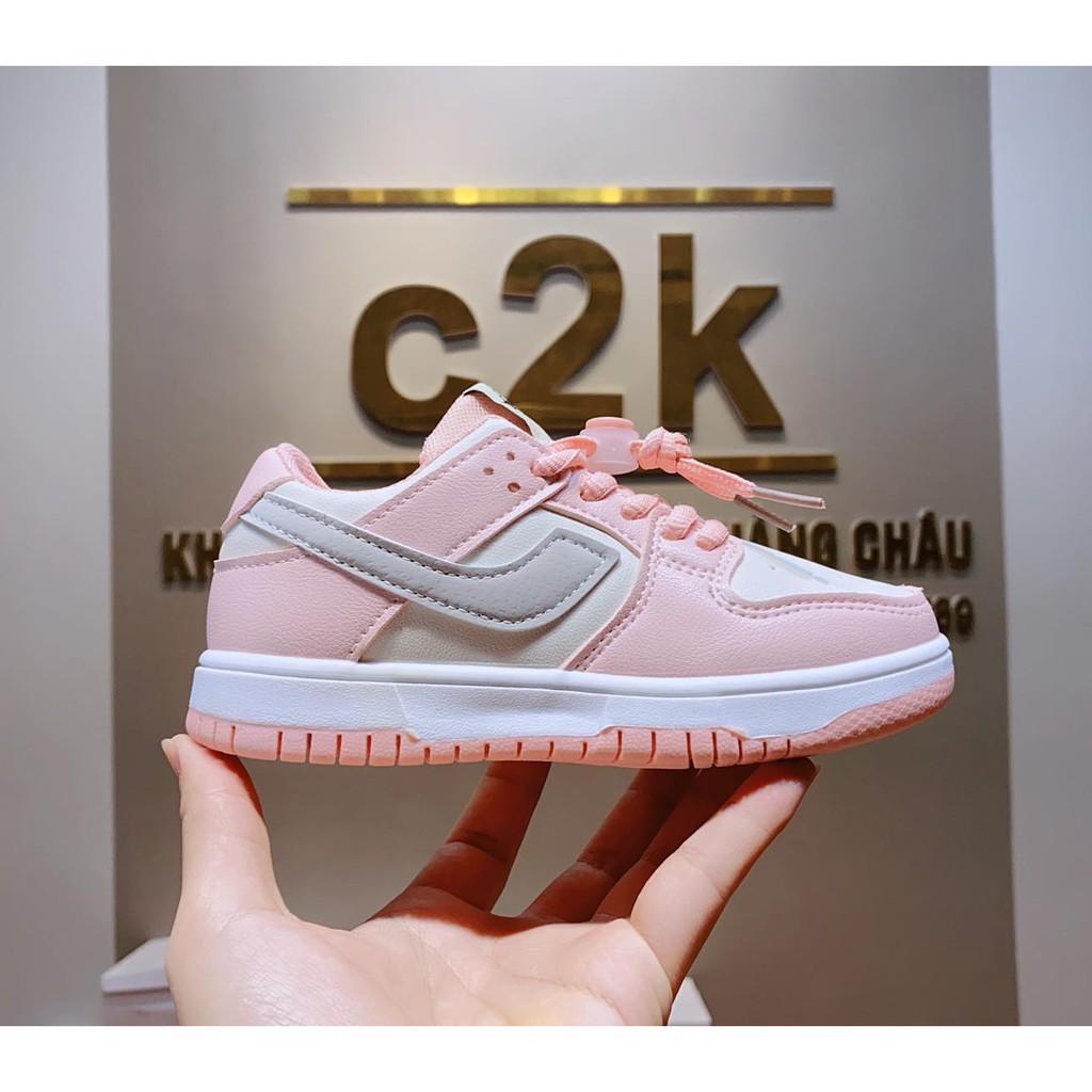 [Hàng Cao Cấp] Giày Trẻ Em Nikee Da Trơn Cổ Thấp Thể Thao Phong Cách-FREE SHIP XTRA-SK15