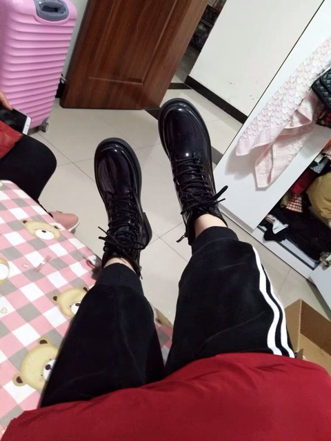 (Sẵn 39)✨ Bốt cao cổ có khoá cạnh da PU Ulzzang bóng cá linh lung linh nổi bật_ ảnh thật cuối | BigBuy360 - bigbuy360.vn