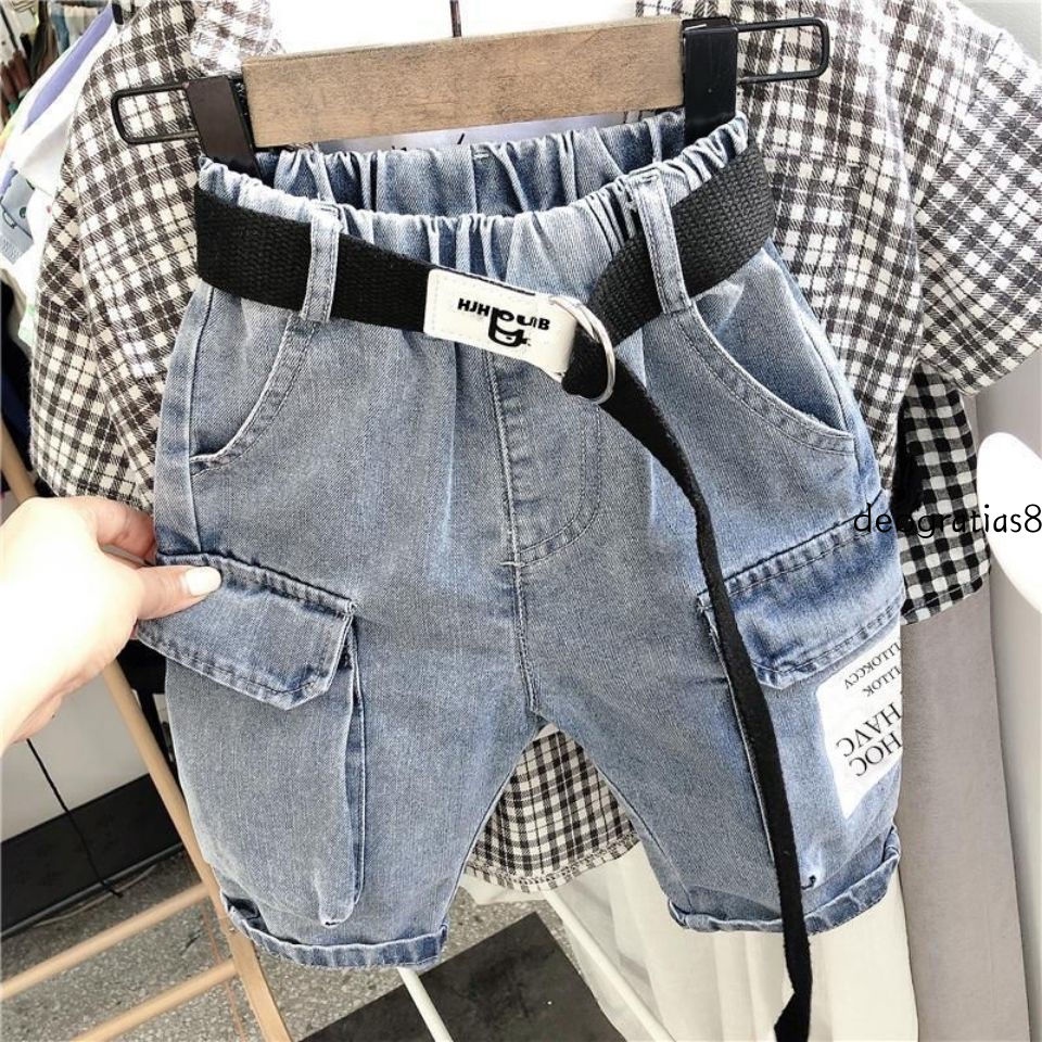 Quần Short Denim Ống Rộng Lưng Thun Thời Trang Mùa Hè Phong Cách Mới Dành Cho Bé Trai