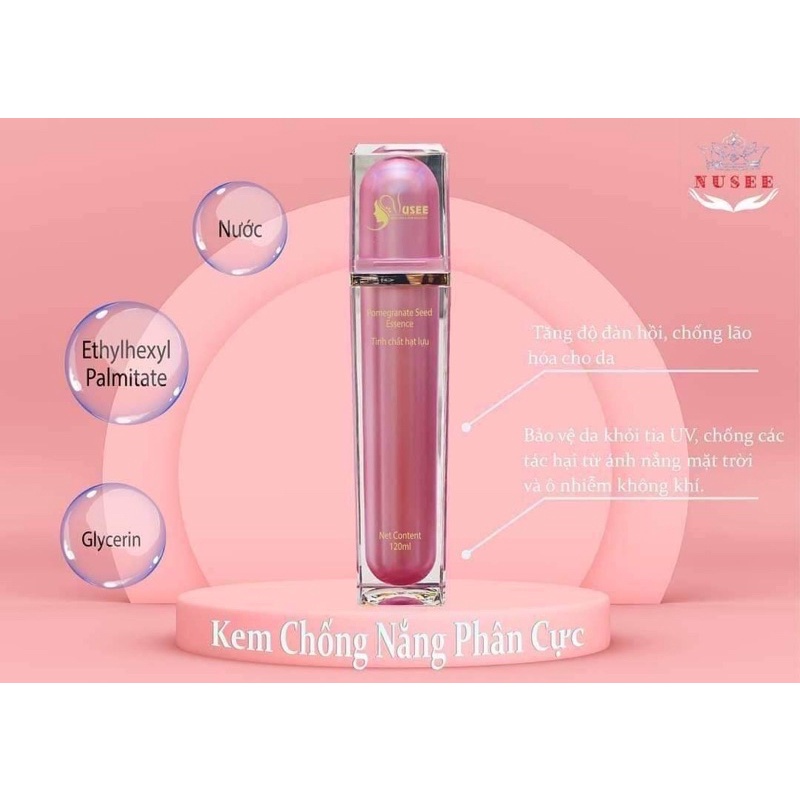 Kem Chống Nắng Phân Cực 50g Nusee Mộc Mỹ Nhân, Mỹ Phẩm Cao Cấp Chính Hãng