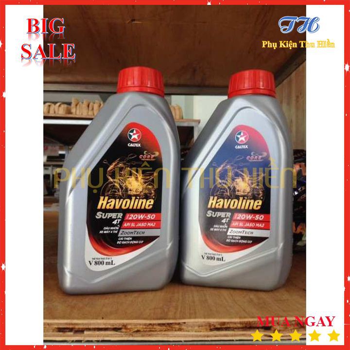 Nhớt Máy Caltex Havoline 4T 20W50 Chai 0.8lít