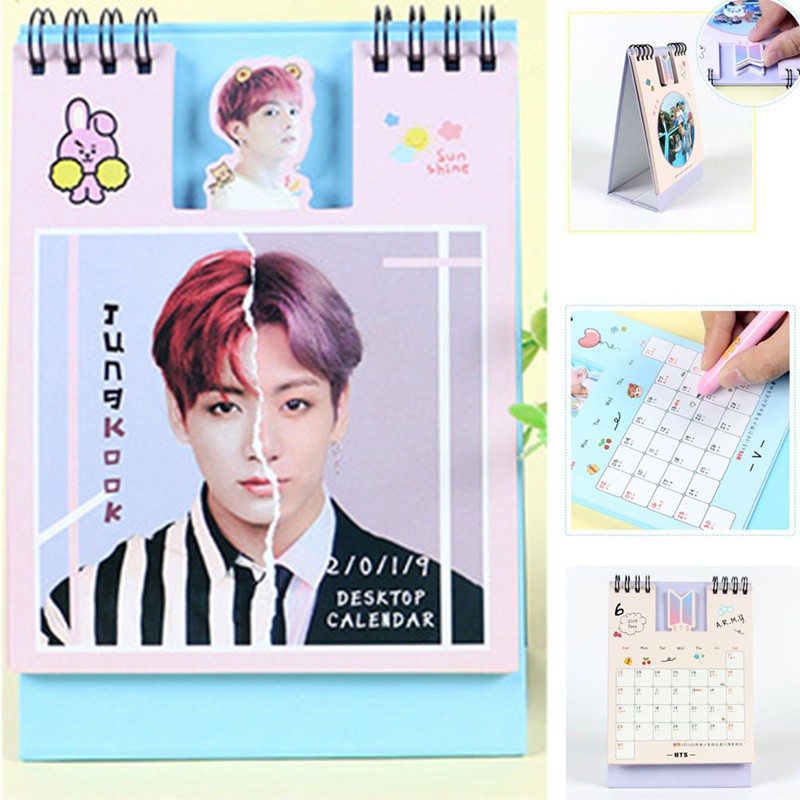 Lịch để bàn mini BTS V Jungkook Celendar 2019