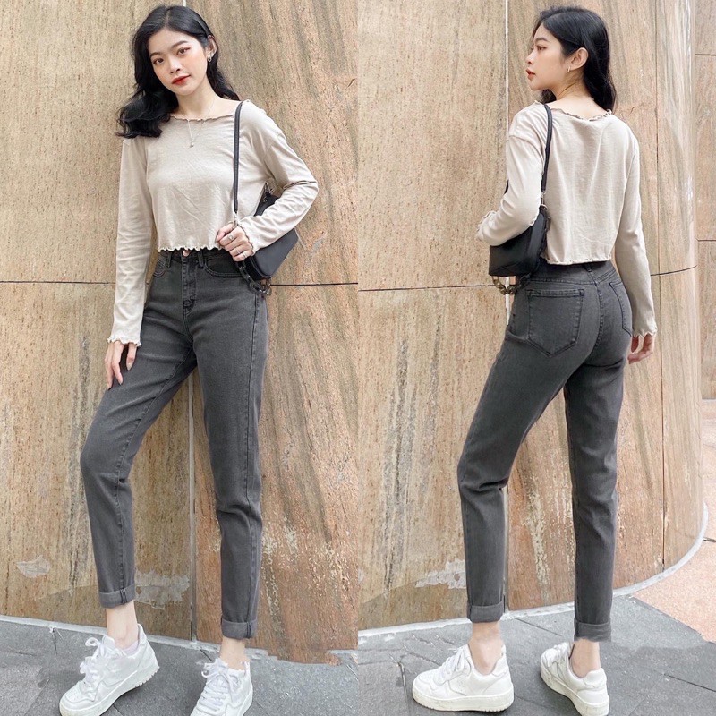 [Mã WASTMAY giảm 15% tối đa 30K đơn 150K] Quần BAGGY XÁM LƯNG CAO XUẤT XỊN MÓM STORE | BigBuy360 - bigbuy360.vn