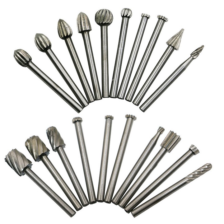 Bộ 20 mũi chạm khắc gỗ lũa HSS cốt 3ly