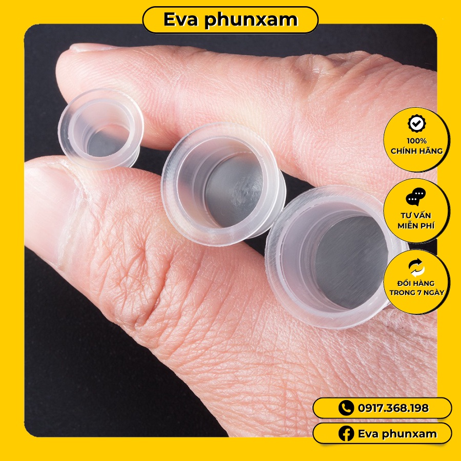 Chum nhựa đựng mực phun xăm (gói~100c)
