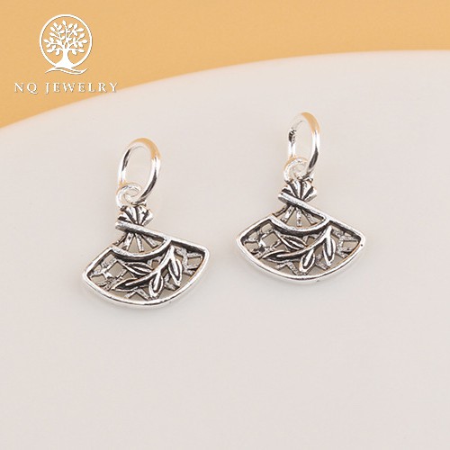 Charm bạc họa tiết cánh quạt treo - NQ Jewelry