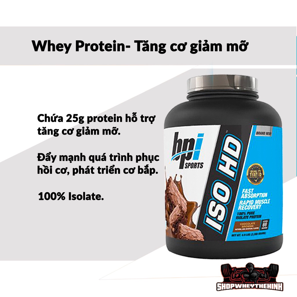 ISO HD 100% ISOLATE - Sản phẩm whey hỗ trợ tăng cơ