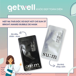 Mặt nạ thải độc sủi bọt hút chì Sum 37 Bright Award Bubble De Mask Hàn Quốc