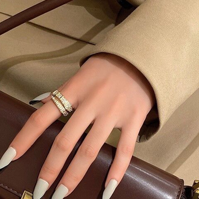 Nhẫn Hình Rắn Phong Cách Hàn Quốc Thanh Lịch Thời Trang