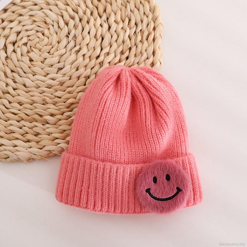 Mũ len giữ ấm co giãn dễ thương cho bé