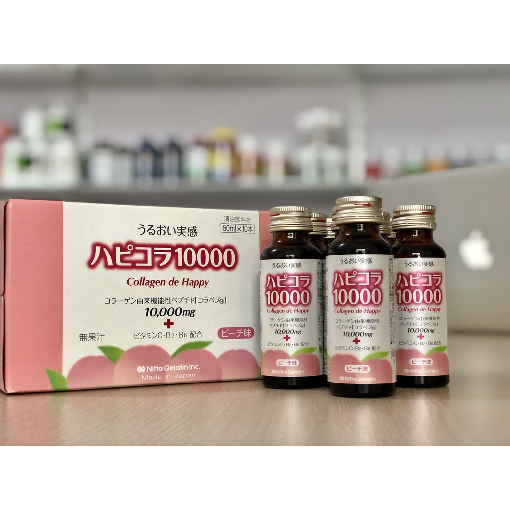 Nước Chống Lão Hóa Và Sáng Da Nhật Bản Collagen De Happy 10000Mg (Set 10 Chai)