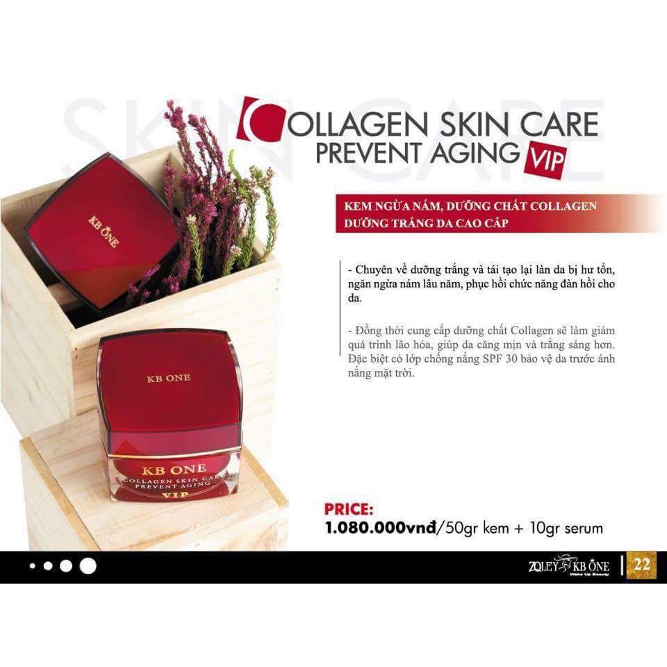 KEM FACE VÍP ĐỎ COLLAGEN SKIN CARE PREVENT AGING