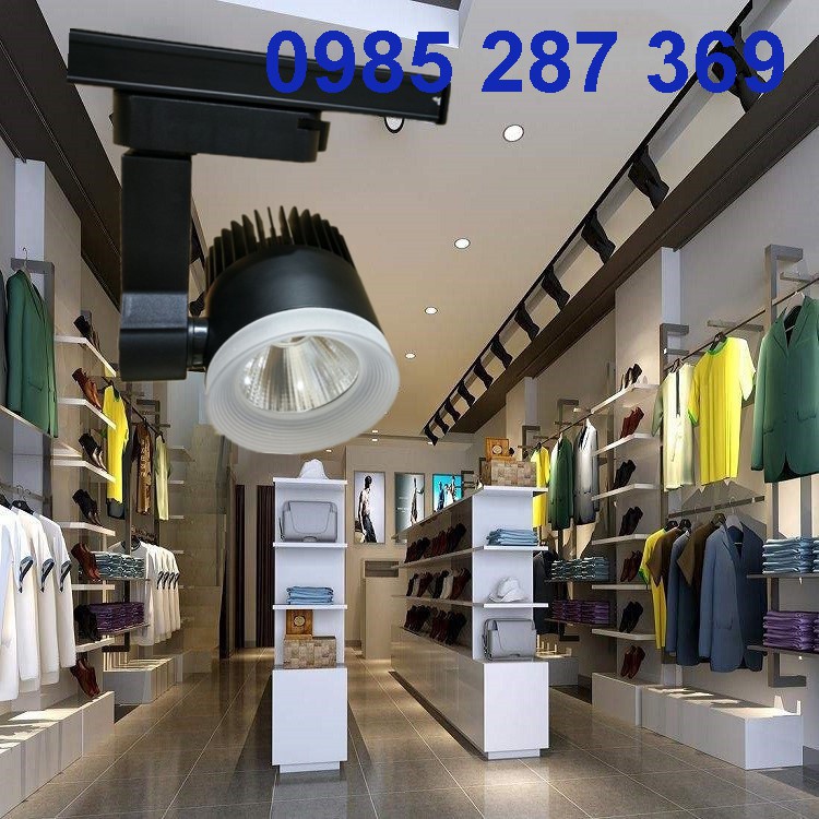 Giá Sỉ Đèn LED rọi ray vỏ trắng đen, ánh sáng trắng vàng