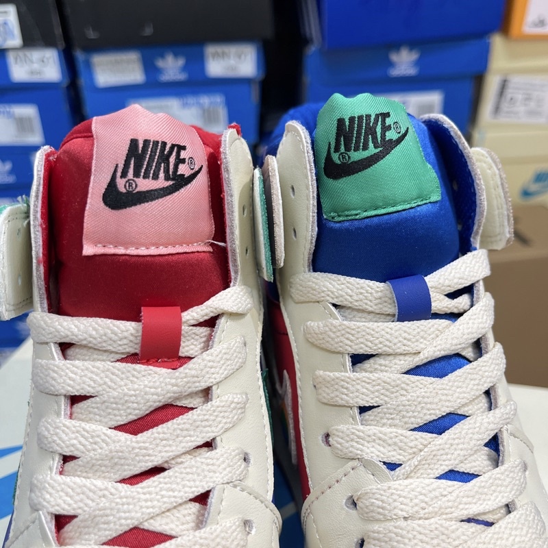 GIÀY JD1 MID MIXED TEXTURE BLUE DA THẬT LAI AU