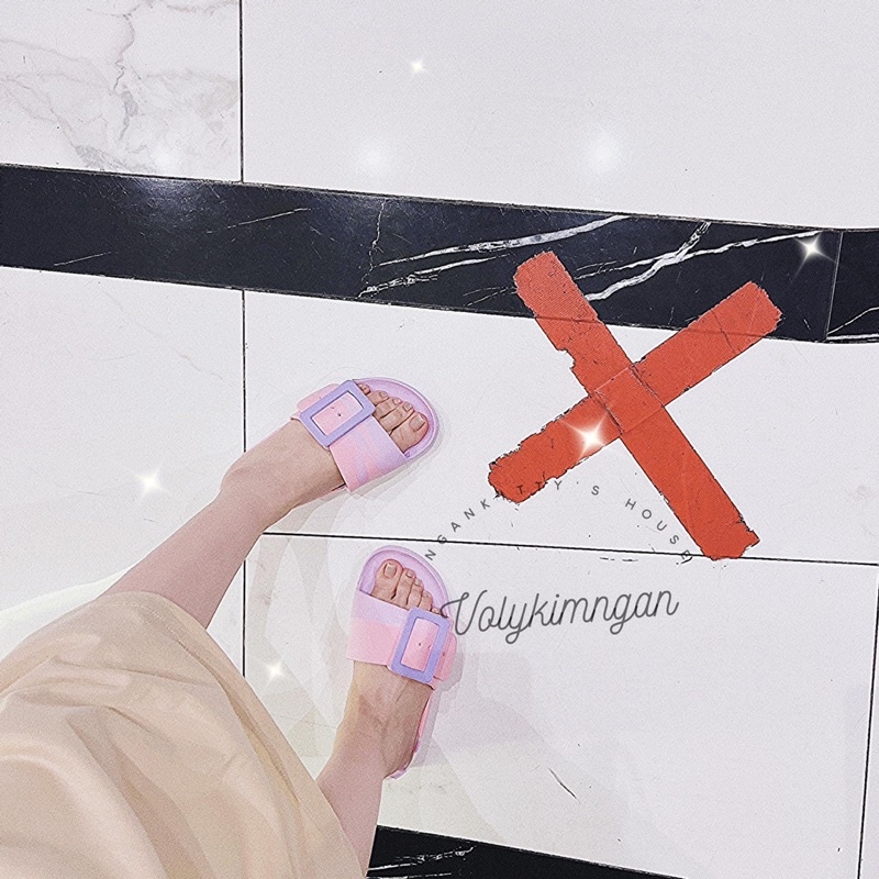 Dép loang màu 1 quai